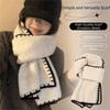 Wool Knitted Scarfs Thicken Plush Neckerchief Bandana Winter Scarf  Autumn