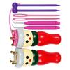 French Wooden Knitting Dolls Wooden Knitting Doll Knitting Needle Set for Home Decorations