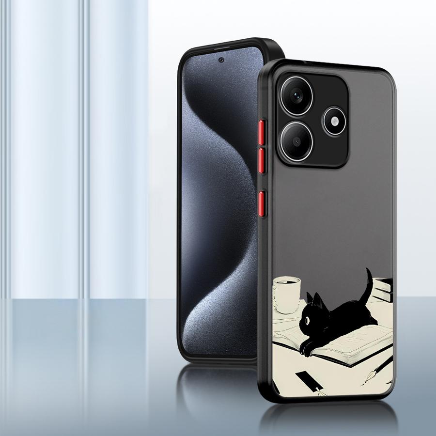 Case for Xiaomi Redmi Note 14 12 14C 13C 9S 13 Pro Plus A4 11 10 Funda Back Phone Cover Cute Cat