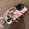 Black Lettering Doodle Heart Pattern Phone Case For iPhone 17 Pro Max 16 15 Pro 14 13 Mini 12 11 XR XS 17Air 16 Plus Back Cover