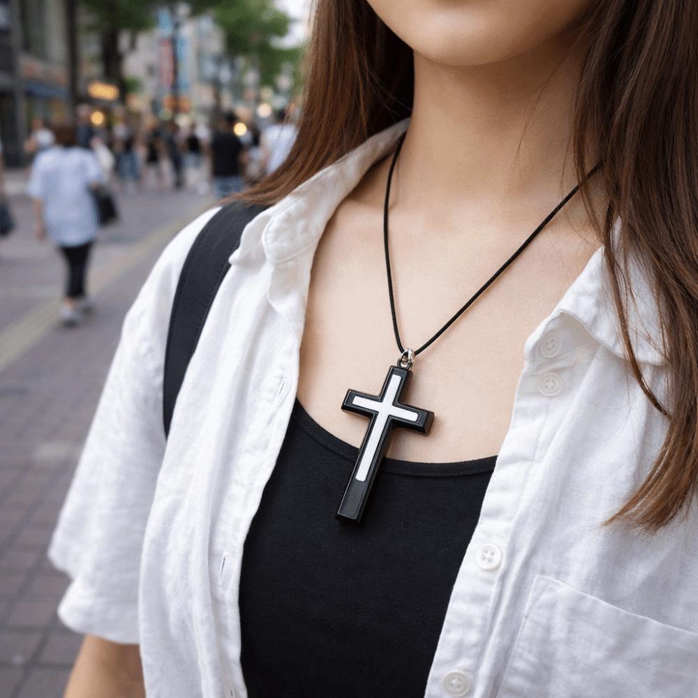 Unisex Design Rope Choker Chain Handmade Rear View Mirror Charm  Necklace For Men Women