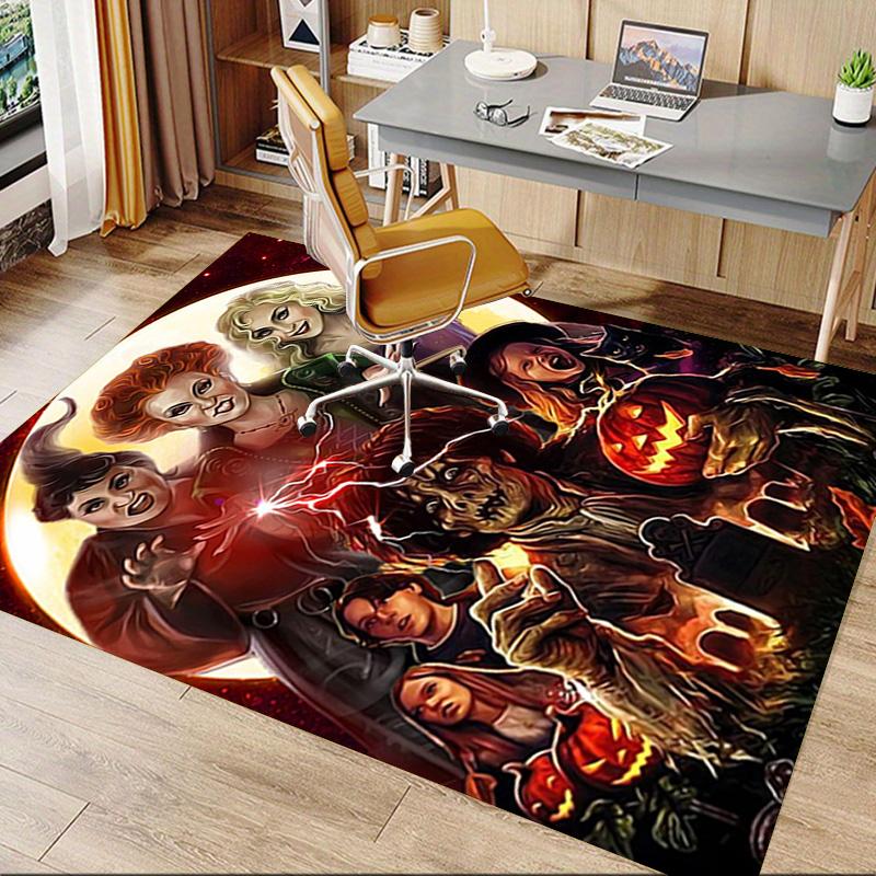 1pc Halloween Night Horror Carpet for Playroom Bedroom Living Room Sofa Home Decor,kids Game Area Rug Non-slip Floor Mat Y826141