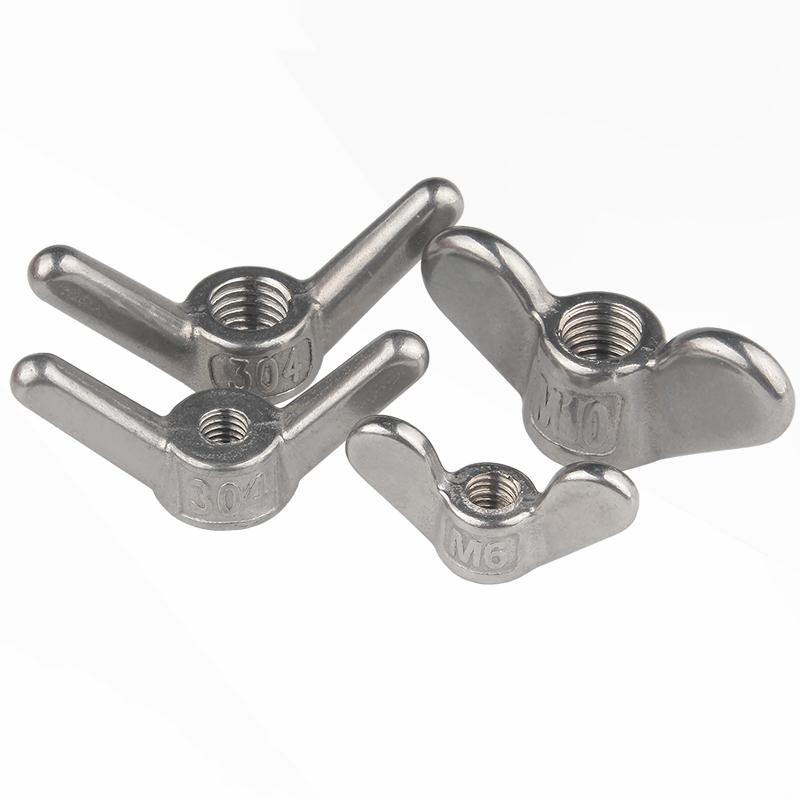 M4 M5 M6 M8 M10 M12 M14 M16 M18-M24 304 Stainless Steel Special-shaped Hand Screw Nut Claw Nut Big Ear Butterfly Nuts Wing Nuts