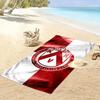 "Royal KV Kortrijk Red White Emblem" Patterned beach towel quick dry perfect for travel outdoor sports jogging the beach and swimming