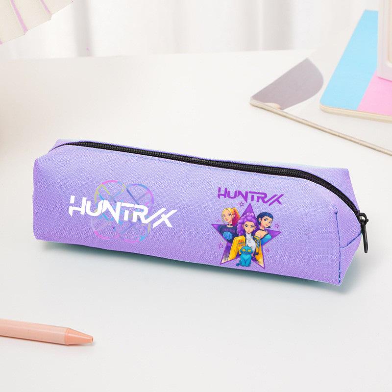 K-pop Demon Hunter Girl Group Pencil Case - Cartoon Oxford Cloth Stationery Bag for Primary School Students