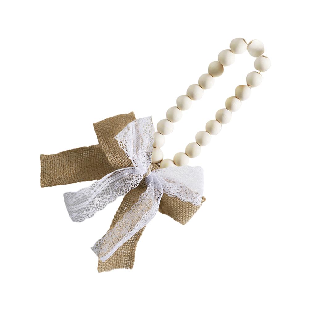 Farmhouses Styles Wood Beads Garlands For Bedroom Decors Tree Bag Craft for Creative Homes Decors Bedroom Accessories