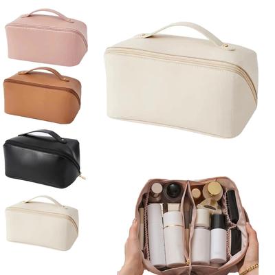 Large Capacity Travel Cosmetic Bag,Waterproof Cosmetic Bag, Toiletry Bag Skincare Cosmetics Multifunction Toiletries with Handle and Divider