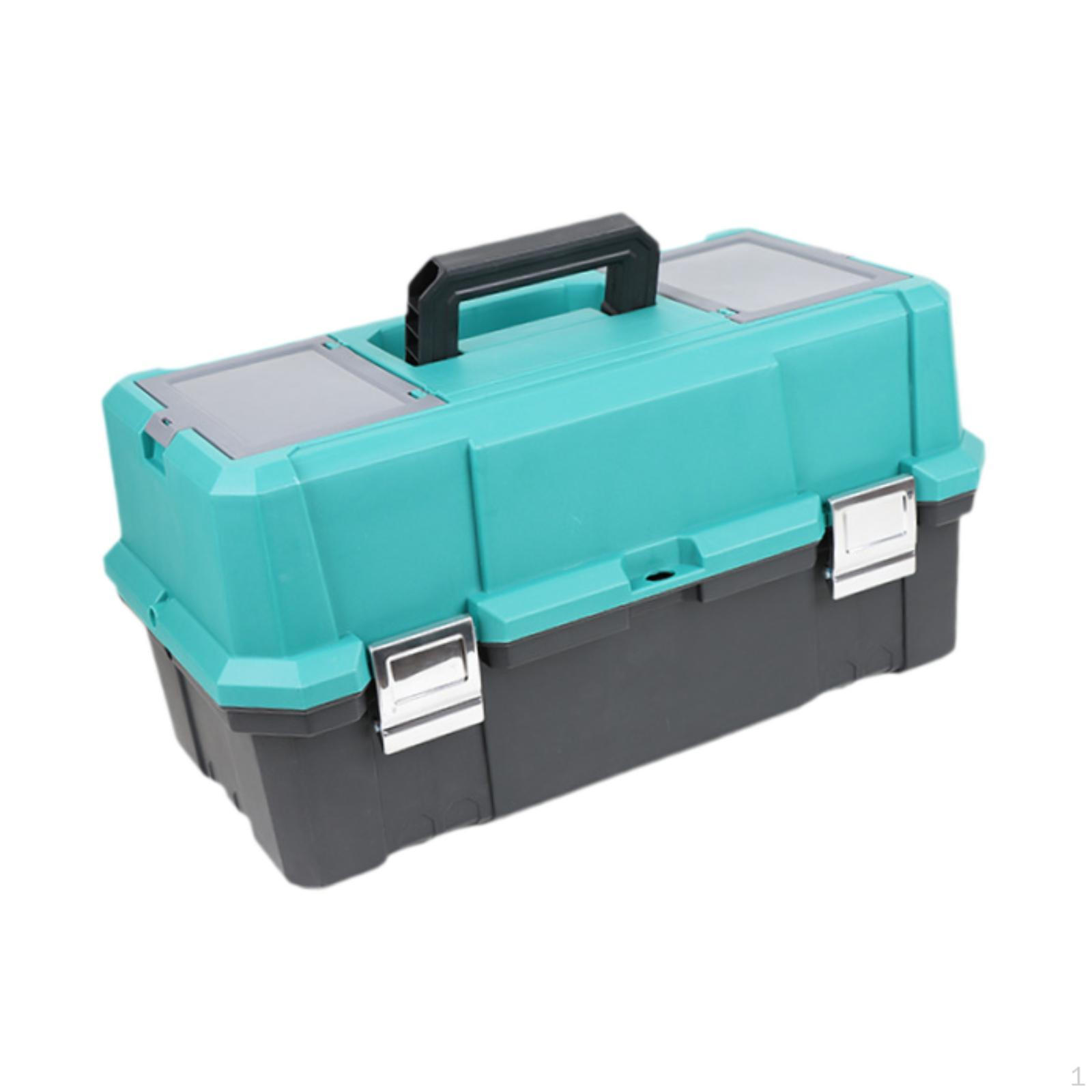 

Ящик для ручных инструментов с крышкой, органайзер для багажника электрика зелёный