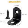 20 Pcs Black Iron L-shaped Corner Code with 40 Screws Anti-rust and Easy To Install Multi-purpose Fixing Bracket