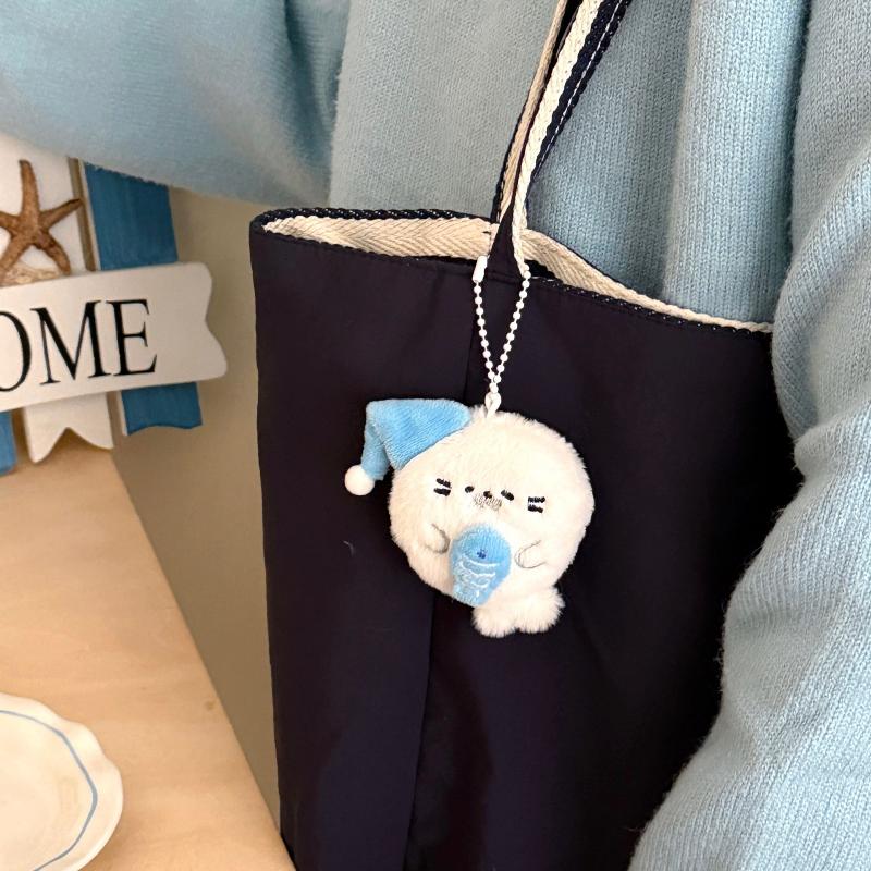 Plush Seal Keychain Cartoon Animal Doll Bag Pendant Cute Sea Lion for Kids Birthday Party Gifts