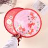 Floral Round Hand Fan Mini Pocket Cooling Fan New Handheld Folding Fan  Outdoor Beach