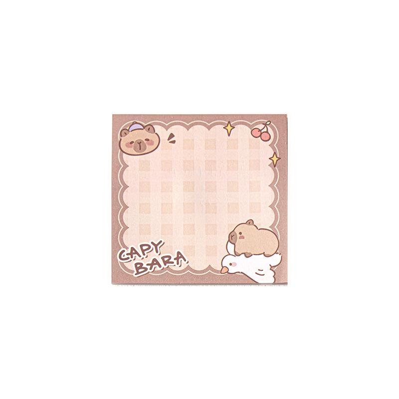 Capybara Cartoon Sticky Notes for Students - Tearable, Strong Adhesive Notepad