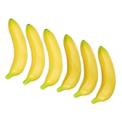 6 Pcs Plastic Artificial Bananas Simulation Fruit Props Decor Kit Practical For Home Decoration Accessories