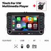 7-inch 2 DIN HD Car Radio with Video, RDS, Airplay, CarPlay, Android Auto, Camera for Volkswagen/Seat/Skoda/Passat/Golf/Polo