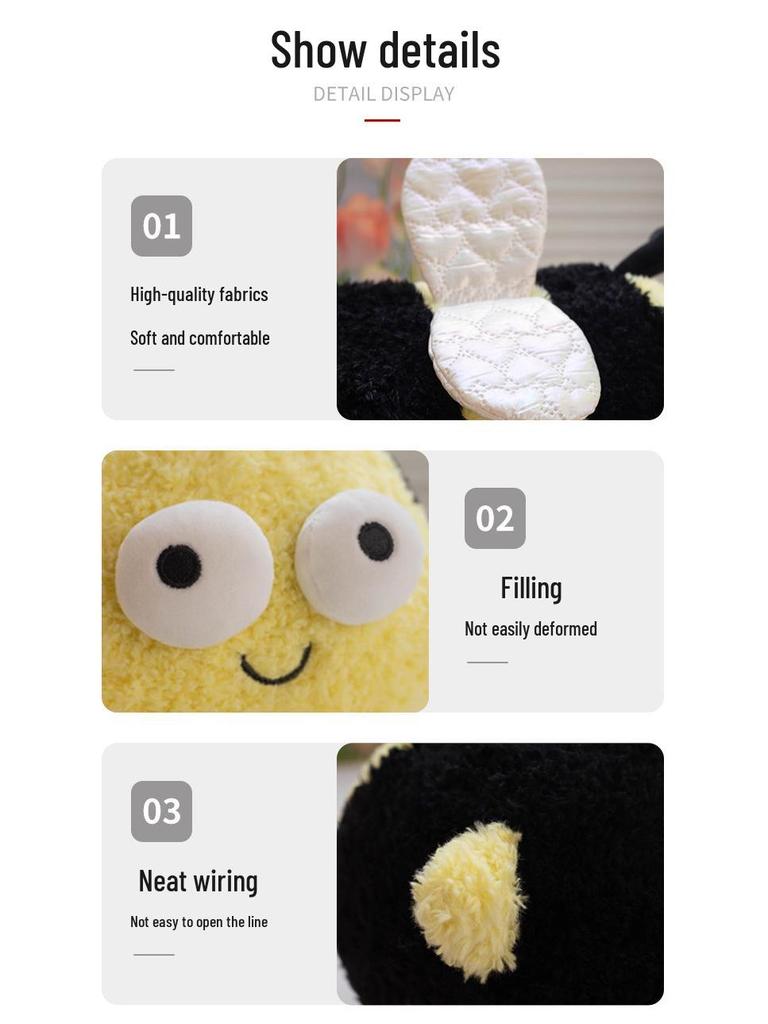 Cross-Border Honey Tea Sauce Plush: Big-Eyed Piggy Bee, Crocodile, Unicorn Stuffed Toy - Creative & Funny.
