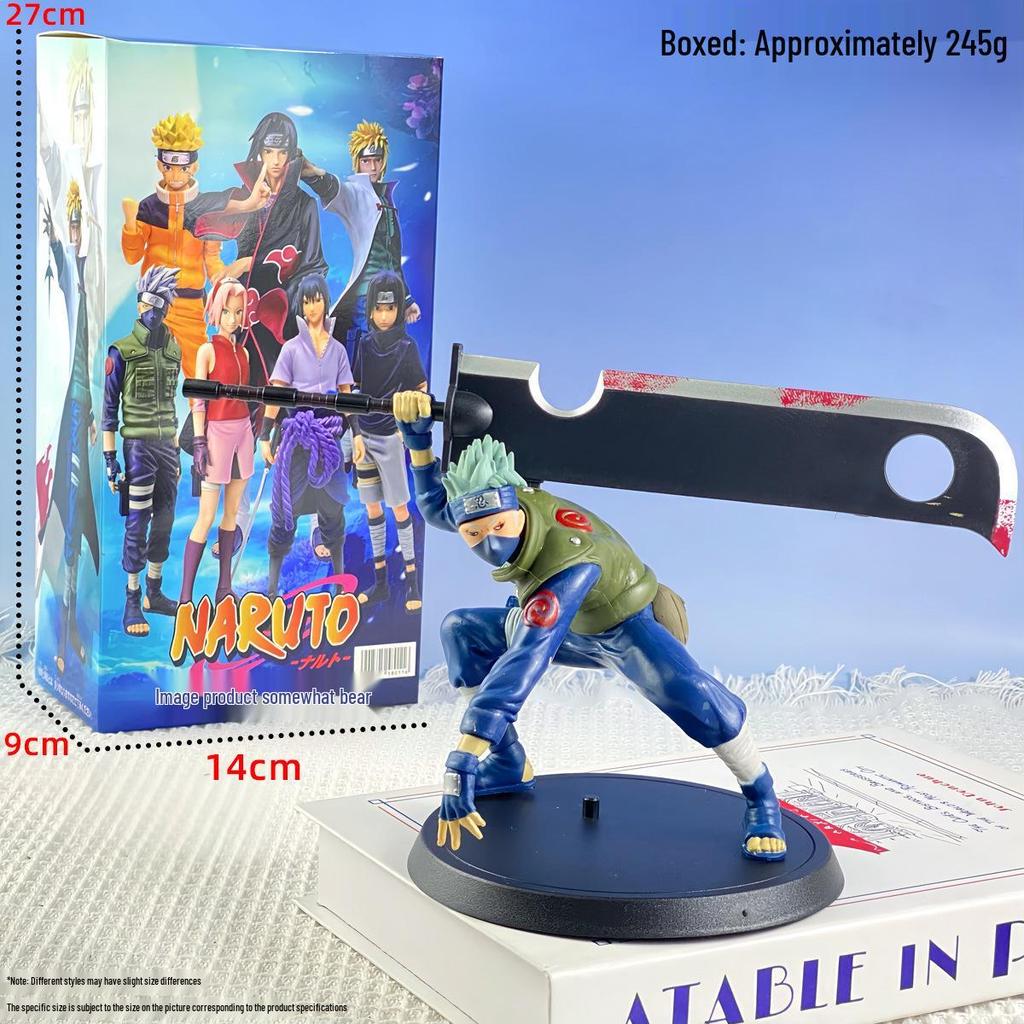 Naruto Anime Figure: Great Sword Model Featuring Kakashi, Itachi, Sasuke, Minato, and Sakura