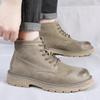 Fashion 2024 Winter Men's Ankle Boots British Style Mid Top Boots Outdoor Boots Luxury Brands Classic Design High Top Men Casual Shoes
