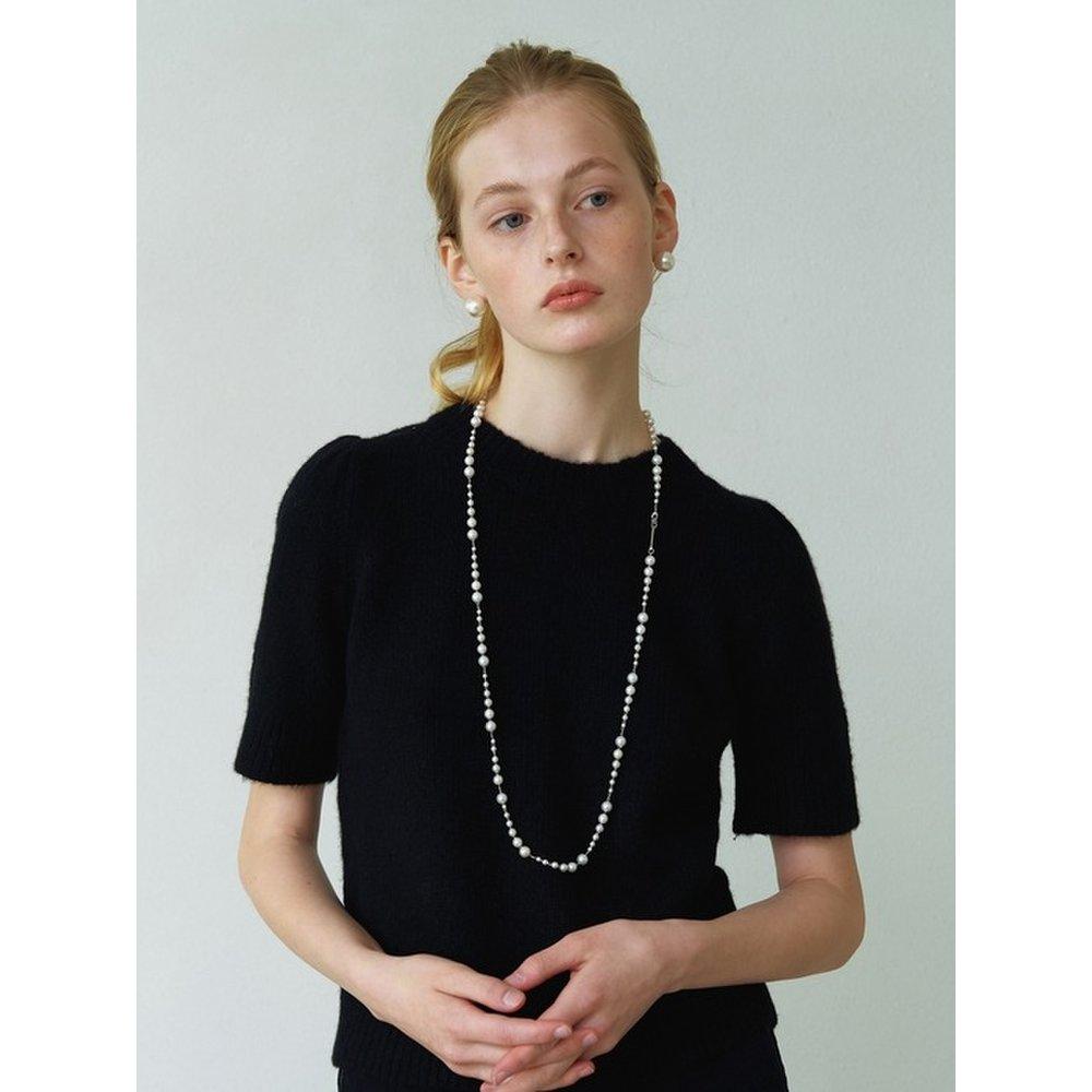 Slim Cone Pearl Long Necklace