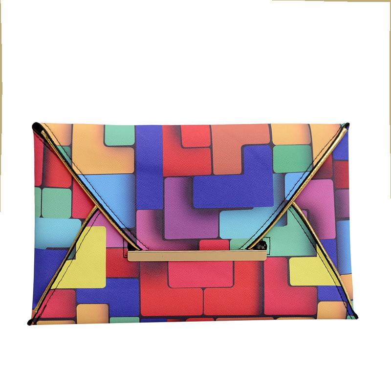Fashionable Colorful Pu Handheld Clutch Bag For Women Stylish Casual Summer Use