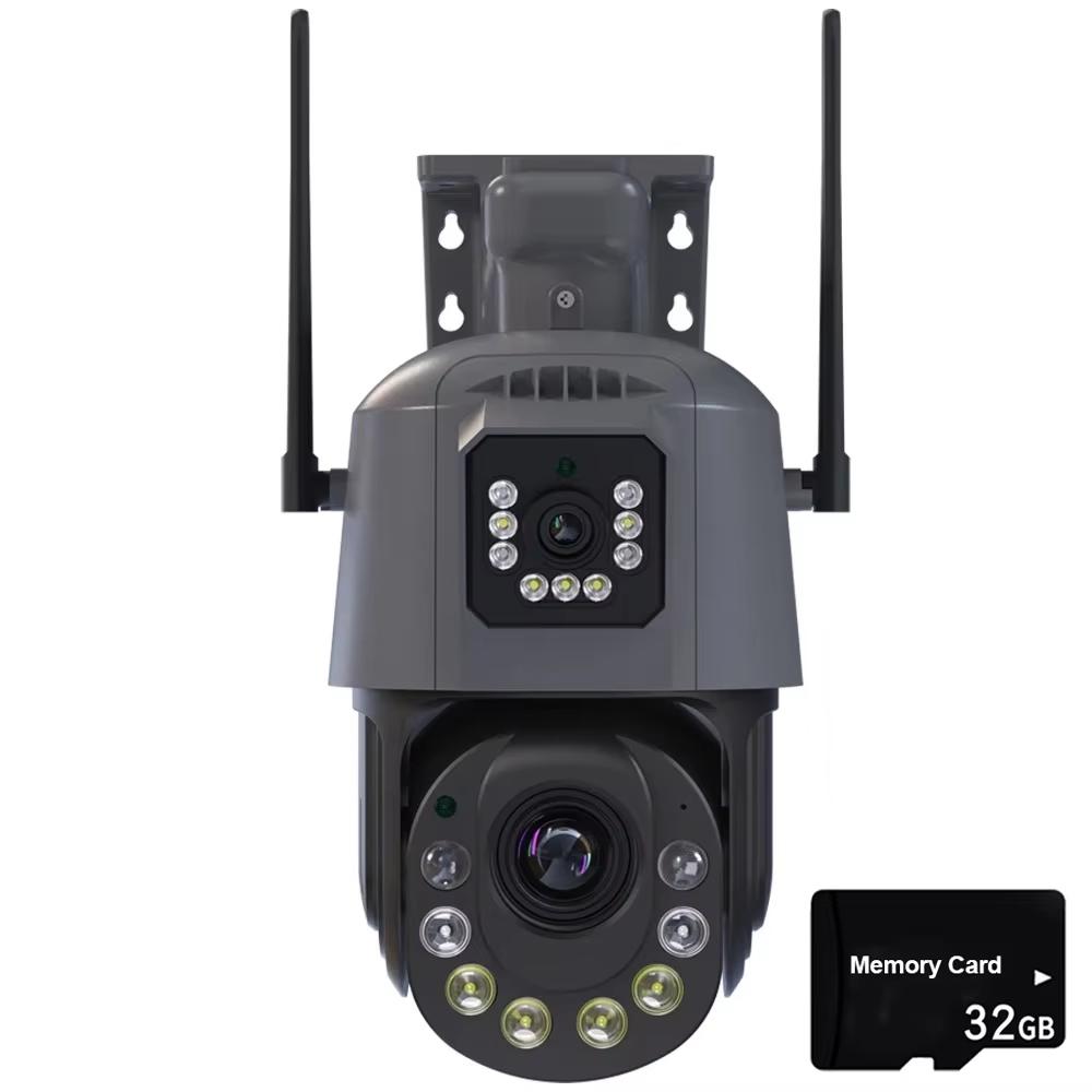 LS VISION 8MP Dual Lens Wifi PTZ Security Camera Outdoor 30X 50X Optical Zoom Human Detection Color Night Vision Video Surveillance Camera
