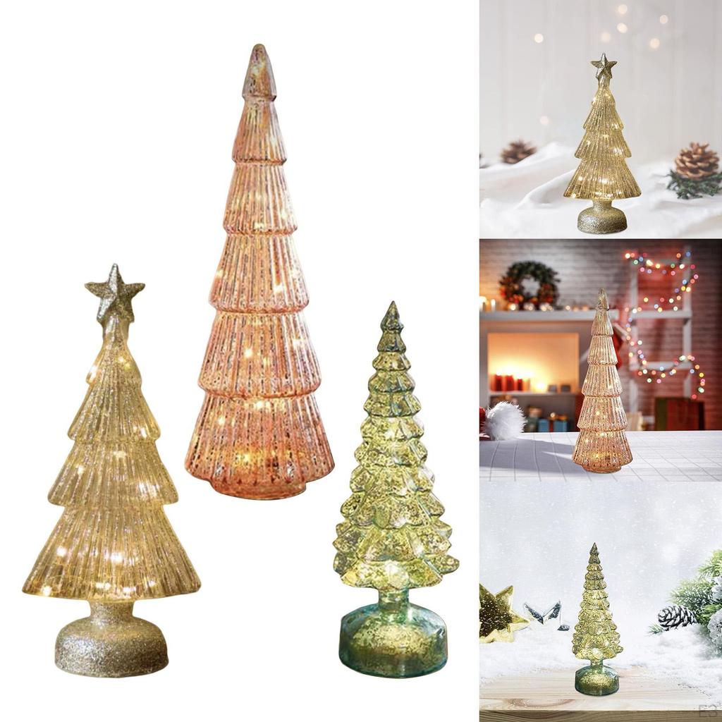 Christmas Tree Night Light Ornament Decoration Xmas LED Lighted Indoor Atmosphere for Party