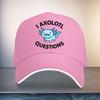 Axolotl Questions Cartoon Animal Baseball Cap Polyester Adjustable Casual Unisex Adult Hat