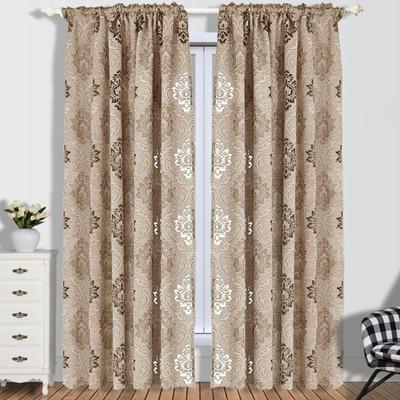 1 PC European Style Jacquard Curtain Fabrics Lace Bubble Voile Curtain Slavic Home Decor for Window Balcony Living Room
