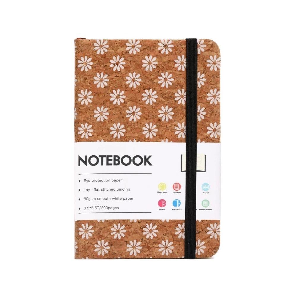 PU Leather A6 Notebook Printed Pattern Writing Book Portable Diary Book  Gift