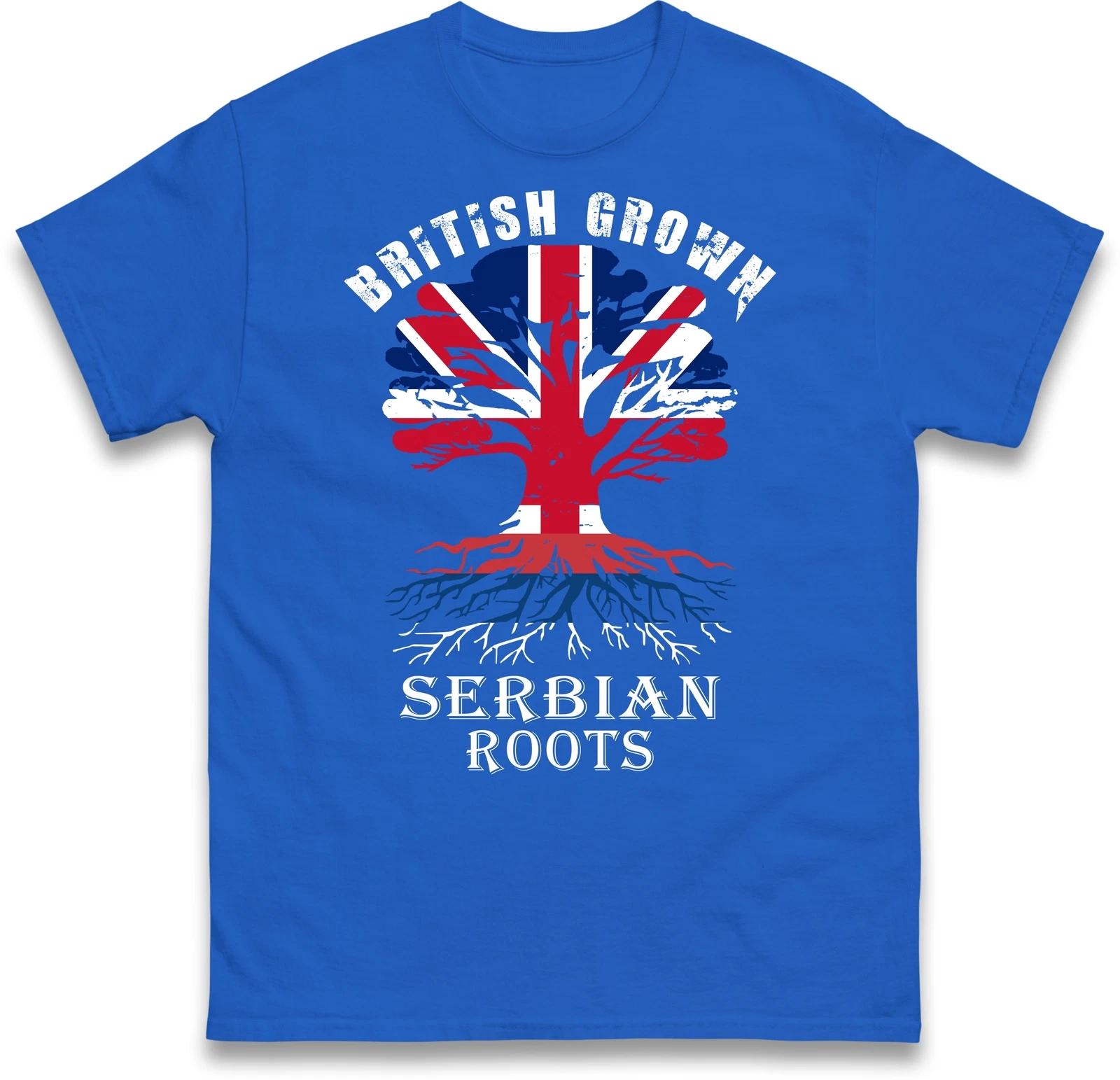 Great Britain T-Shirt, Serbian Roots T-Shirt, Patriot T Shirt, British Grown Tee L