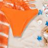 Women's Fashion Swimwear Three Piece Set Bandeau Bikini with Chiffon Cover Up Beachwear Summer Swim Suit