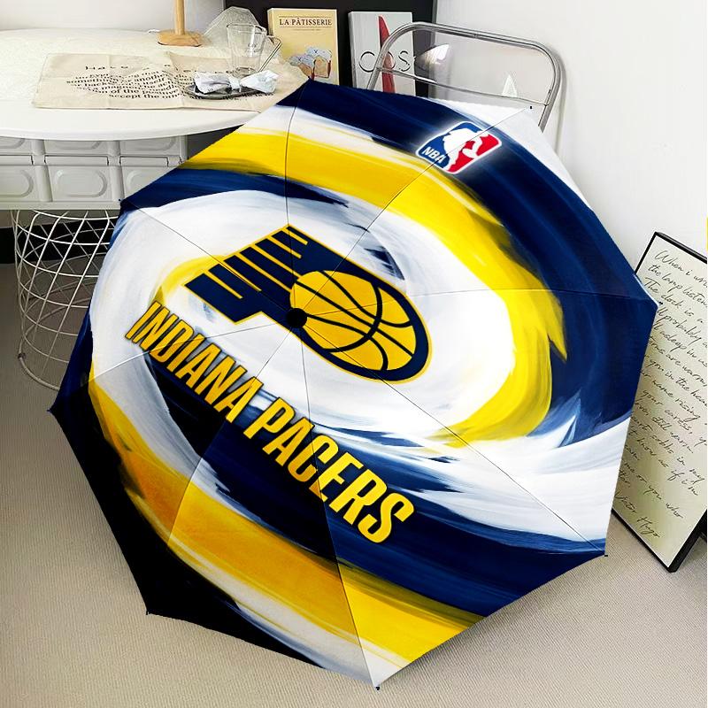 Pacers Basketball Team Umbrella Folding umbrella, automatic umbrella 8-Frame for Travel, camping Use Gift for Halloween Christmas