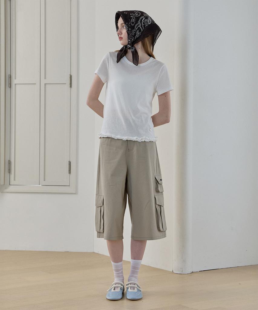JUCYJUDY Frilled Hem Short Sleeve T-Shirt Jzts329B