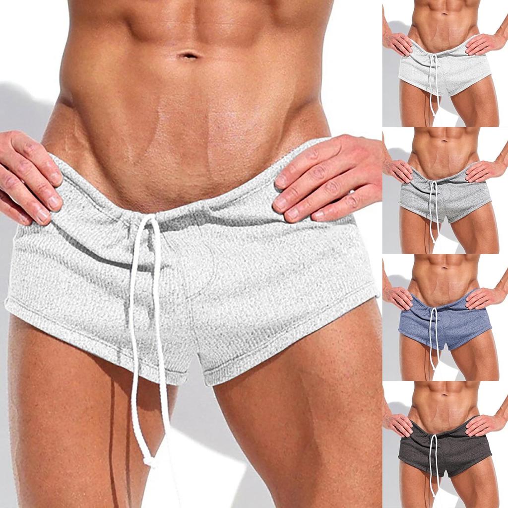Summer Men's Sexy Strap Shorts Holiday Casual 3/4 Pants