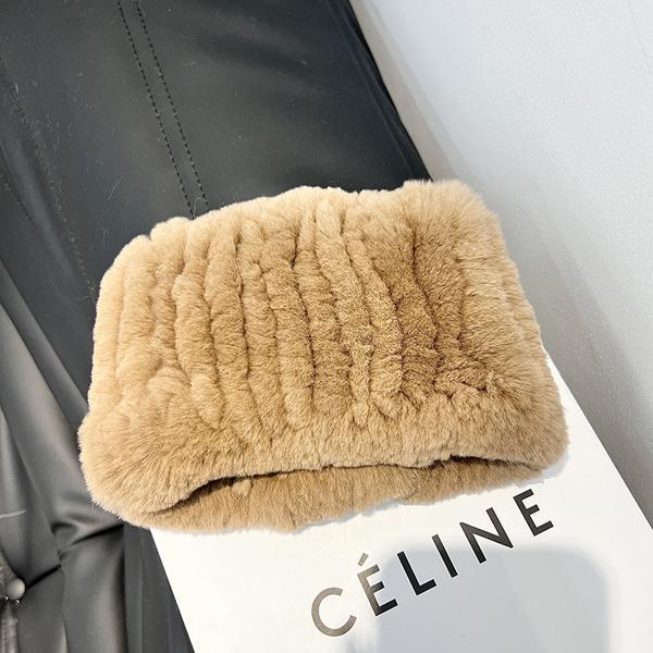Women Handmade Stretch Real Rabbit Fur Scarf Knit Genuine Rex Rabbit Fur Headbands Girls Natural Rabbit Fur Ring Scarves