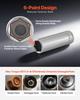 Socket Set, 225 Pieces, 9.5 & 6.4 & 12.7 mm Drive Socket and Ratchet Set, SAE and Metric, Deep and Shallow, Mechanic Tool Kit with Bits, Accessories,
