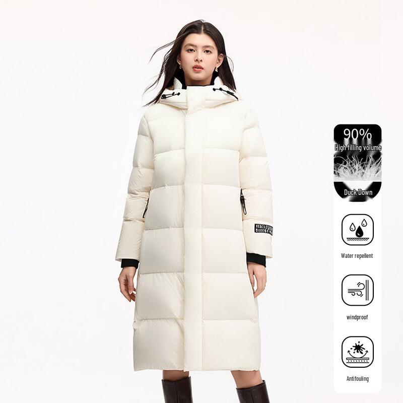FivePlus Women s Hooded Long Down Jacket M