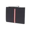 Bally Striped Decorated Leather Clutch Men Clutch Black THALDEN-LT-10