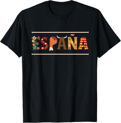 Španělská Fiesta Espana Býk Španělský Květ Vlajka Španělska Dárek Španělsko Unisex Tričko