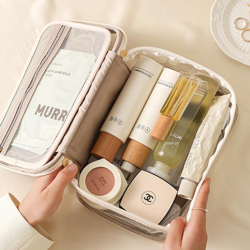 Transparent Makeup Bag Large Capacity High Appearance Level Portable Storage Bag Multi-functional Waterproof Toiletry Bag