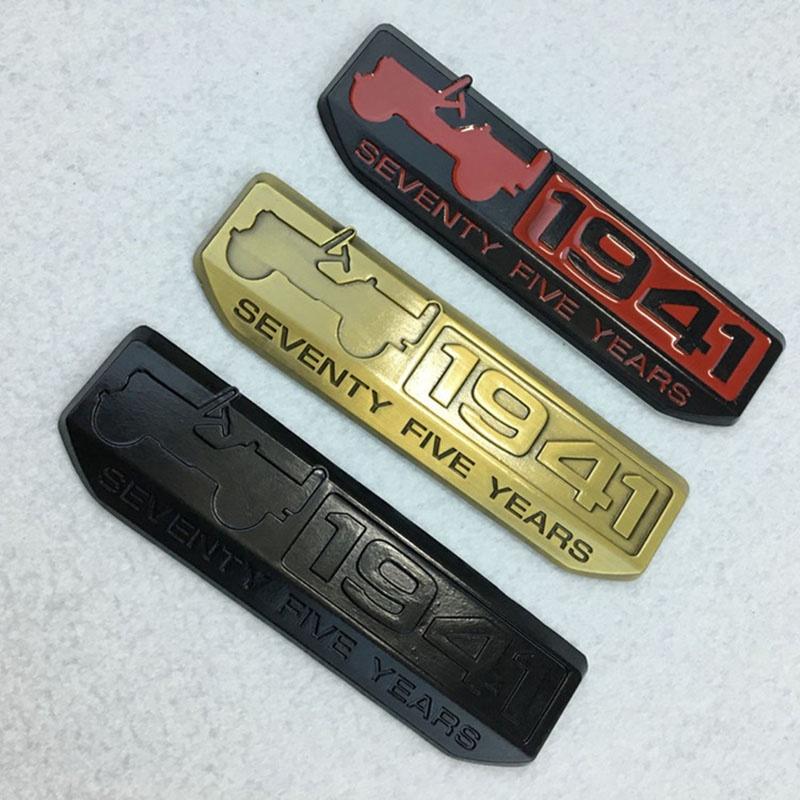 Metalowy Emblemat 1941 Najwyższej Jakości Do Bagażnika, Klapy Bagażnika i Błotnika Jeepa