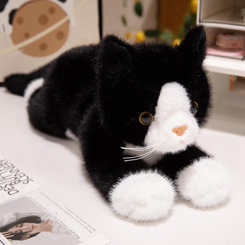 

Realistic Small Orange Tiger Stripe Cat Plush Toy - Meow Star Kitten Doll 45cm (0.3kg)