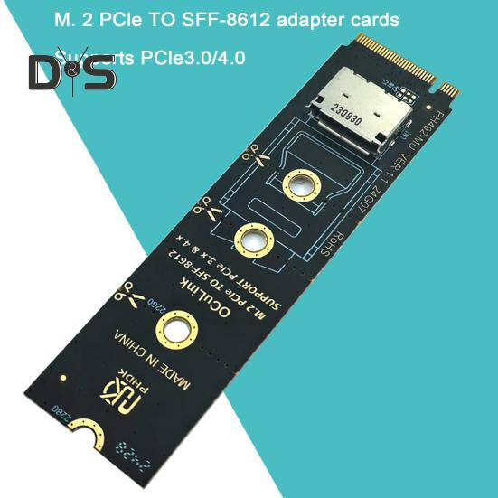

U.2 SSD PCI-E NGFF Adapter Card High-Speed ​​Interface Universal Easy to Use PCIe 4.0 M.2 to SFF-8612 U.2/U.3 Adapter Card Card B