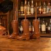 Plastic Boot Shaped Tumblers Cowboy Cups with Lids And Straws, 11oz Retro Drink Western Style Beverage Containers Tumbler for Country Theme Birthday,