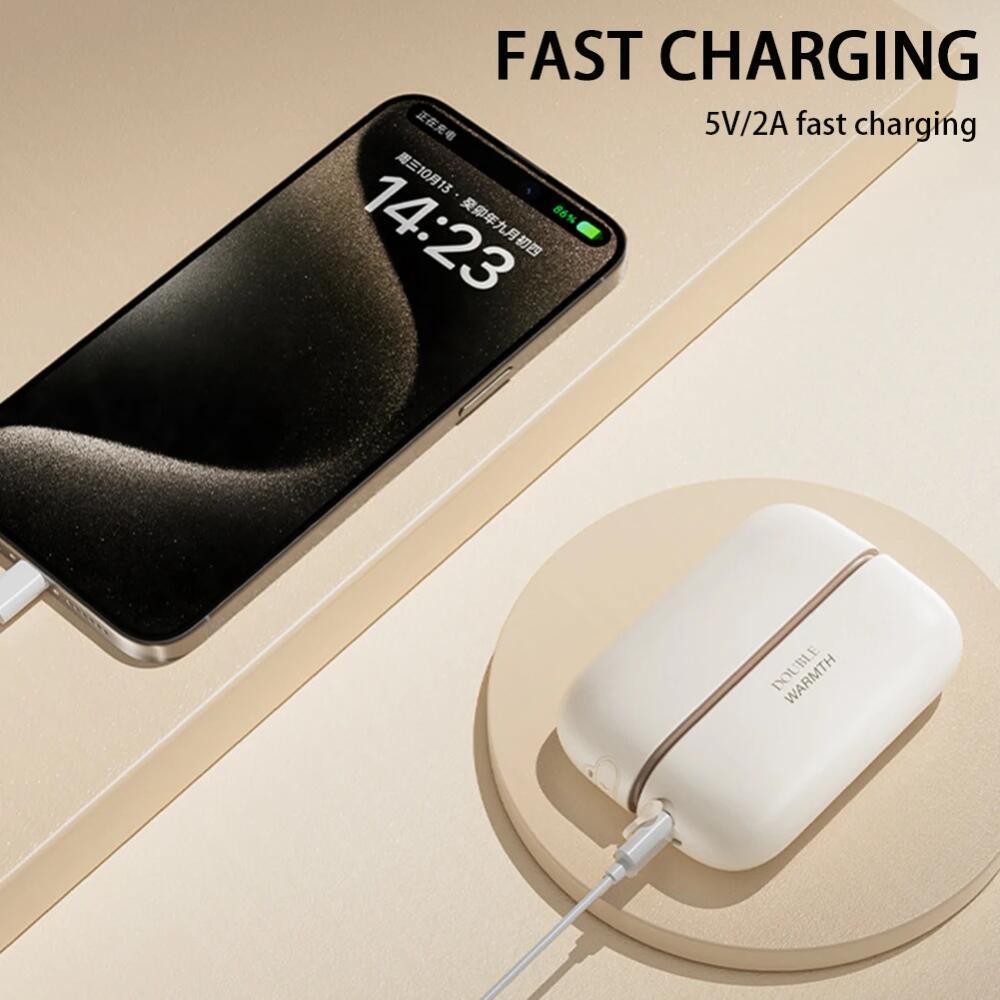 2-in-1 Magnetischer Elektrischer Handwärmer 6000mAh Mini-Handheizgerät Einstellung Split 3 Gänge Einstellbar Tragbarer Handwärmer Für Winter Innen Außen