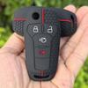 Silicone Car Key Case 4 Buttons  for Ford Fusion F150 F-150 2015 2016 2017 Folding Keychain Remote Control Accessories Cover
