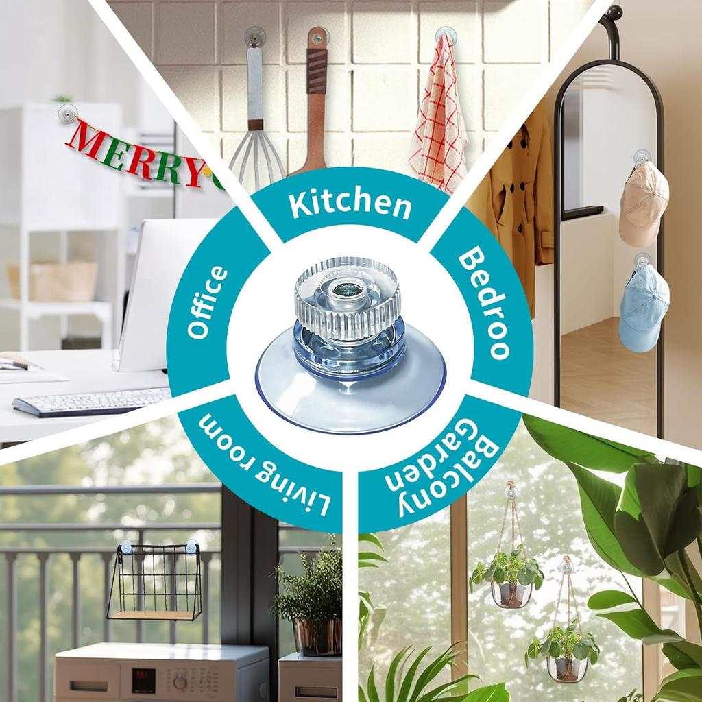 20 Pack Mini Suction Cups,25mm/1'' Suction Cup with M5 Screw Clear PVC Sucker Pads Extra Strong Sucker Suction Cup Glass Suction Holder with Screw