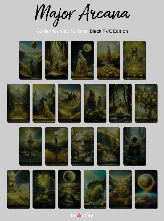 Kancharo Tarot Card Set Journey Kickstarter Includes a Japanese Tarot Card Basic Instruction Manual and Pouch 81-Card [Golden Tarot Edition]