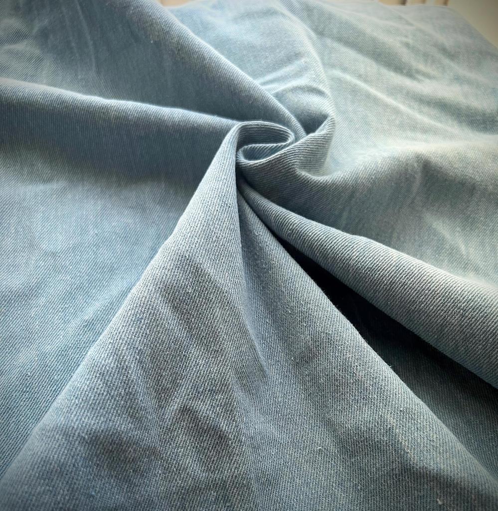 Faded Denim Cotton Faded Denim for Denim and Handmade Projects Thin, Fabric, Scraps, Fabric, Scraps, Fabric, Crafts, Remakes, (Ice Rock, 2m)