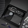 Luxury Gift Set: Belt, Wallet, Tie, Large Dial Quartz Watch (Random Cufflinks & Tie)