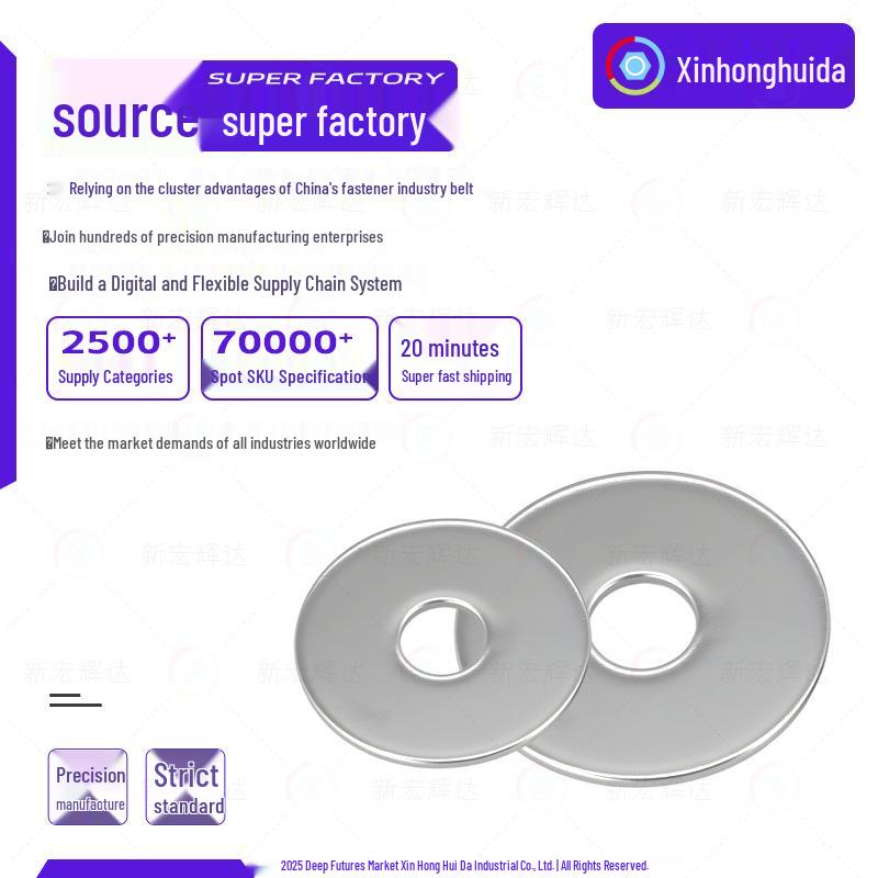 316 Stainless Steel Thickened Heavy Duty Flat Washer - M5, M6, M8, M24 Spacer M5*18*2.0